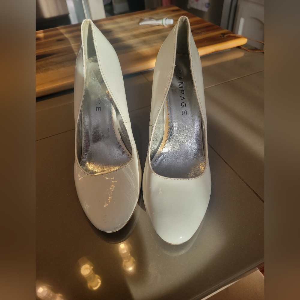 White high heels
